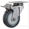 3 inch Stainless steel bracket medium duty casters with brakes